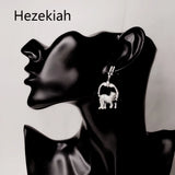 Hezekiah Needle Leopard Tassels Earrings French Dance