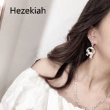 Hezekiah Needle Leopard Tassels Earrings French Dance