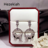 Hezekiah Needle Leopard Tassels Earrings French Dance