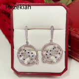 Hezekiah needle Leopard Earrings for Banquet French Dance