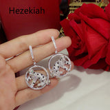 Hezekiah needle Leopard Earrings for Banquet French Dance