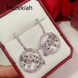 Hezekiah needle Leopard Earrings for Banquet French Dance