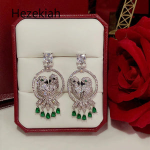 Hezekiah needle Parrot Earrings Personality Women's Earrings