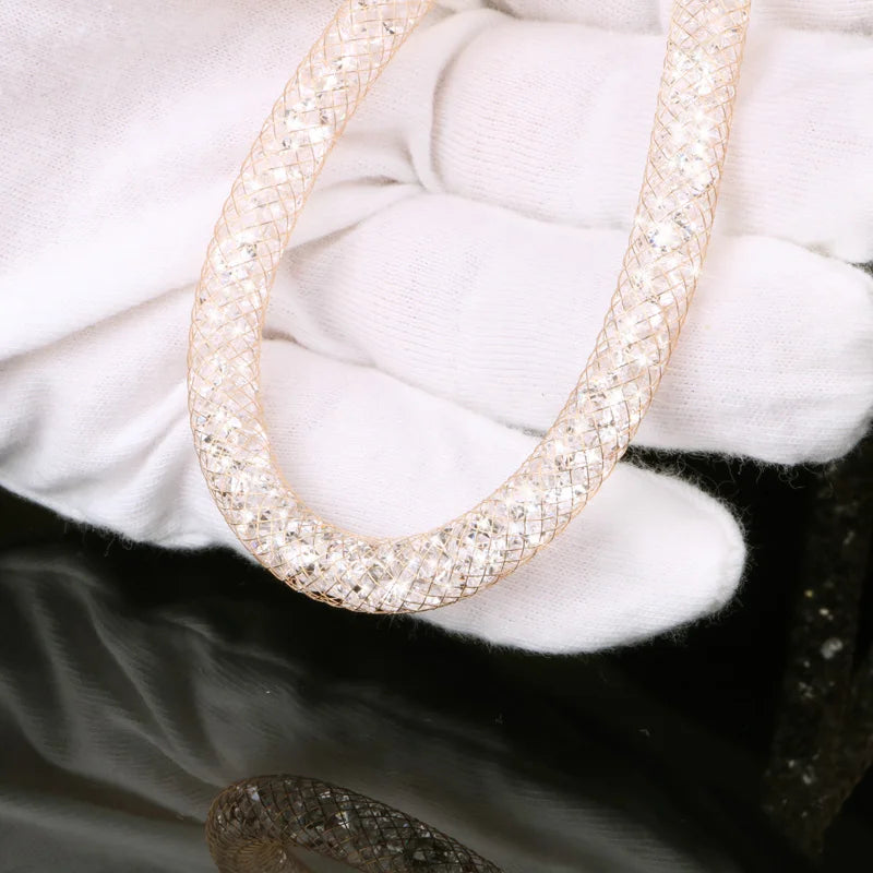 Crystal Necklace for Women Choker Collar Wedding Zircon Jewelry