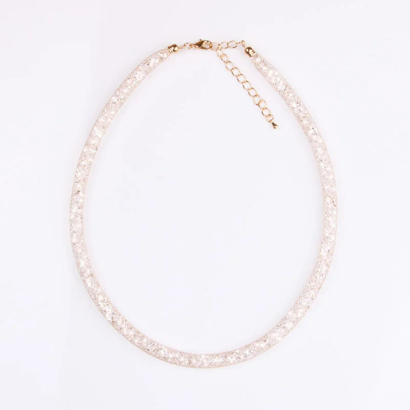 Crystal Necklace for Women Choker Collar Wedding Zircon Jewelry