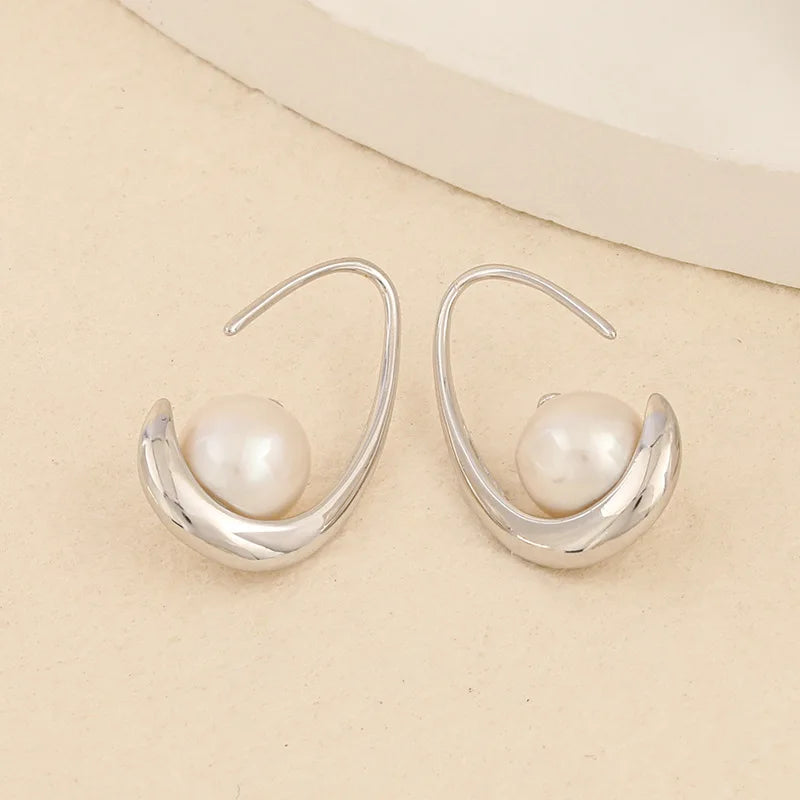 Baroque Pearl Stud Earrings