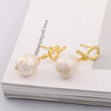 Baroque Pearl Sterling Silver Earrings for Women Gift
