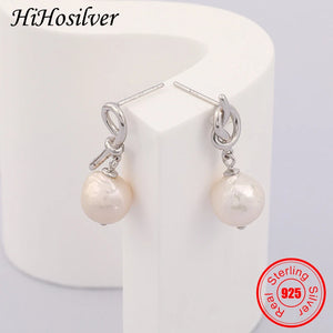 Baroque Pearl Sterling Silver Earrings for Women Gift