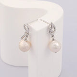 Baroque Pearl Sterling Silver Earrings for Women Gift