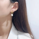 Baroque Pearl Sterling Silver Earrings for Women Gift