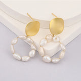 Baroque Pearl 925 Sterling Silver Stud Earrings Wedding Gift