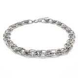 Hip-Pop Men Necklace Big Choker Retro Punk Style Stainless Steel