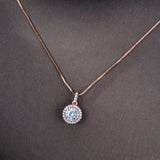 Sparkling Tear Drop Zircon Pendant Chain Necklace Wedding Jewelry