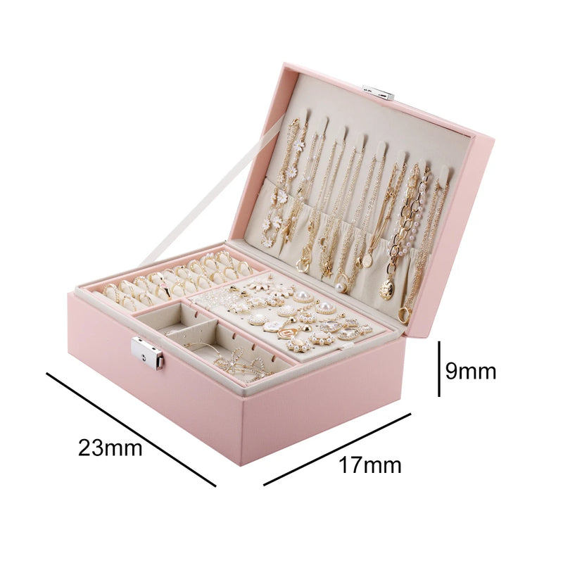 High Capacity Double-Layer Jewelry Storage Box Organizer