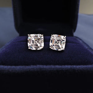 High Carbon Diamond Earrings 925 Sterling Silver Female