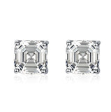 High Carbon Diamond Earrings 925 Sterling Silver Female