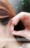 High Carbon Diamond Earrings 925 Sterling Silver Female