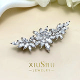 HD Explosive Flash Petal Brooch, Celebrity Fashion, 925 Silver Hand Inlaid