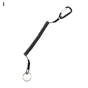 High Elastic Carabiner Wire Rope Keychain Anti-lost Lanyard