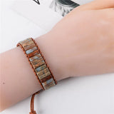 High End Boho Natural Stone Wrap Bracelet Chakra Power Bracelet