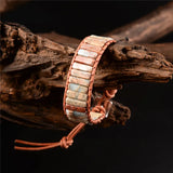 High End Boho Natural Stone Wrap Bracelet Chakra Power Bracelet