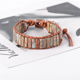 High End Boho Natural Stone Wrap Bracelet Chakra Power Bracelet