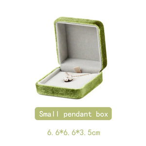 Luxury Corduroy Jewelry Gift Box | Ring Necklace Bracelet Storage