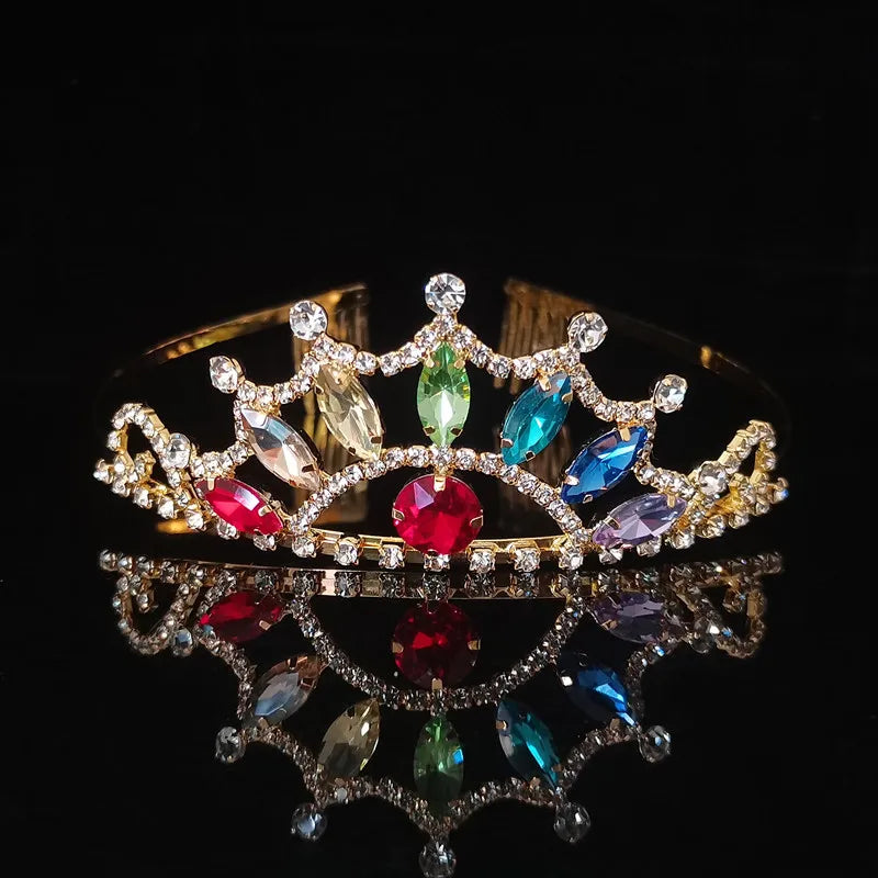 High-End Crystal Sunflower Wedding Tiaras Hair Jewelry
