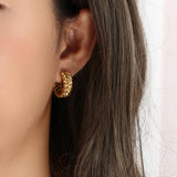 18K Plated Stainless Steel Hoop Earrings