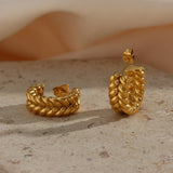 18K Plated Stainless Steel Hoop Earrings