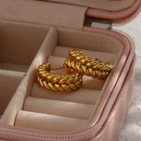 18K Plated Stainless Steel Hoop Earrings