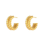 18K Plated Stainless Steel Hoop Earrings