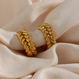 18K Plated Stainless Steel Hoop Earrings