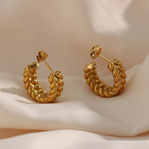 18K Plated Stainless Steel Hoop Earrings