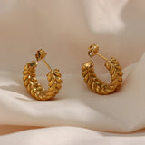 18K Plated Stainless Steel Hoop Earrings