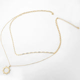 925 Sterling Silver Sun Pendant Necklace for Women