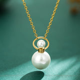 Pearl Perfume Bottle Pendant Necklace Aromatherapy Diffuser for Women