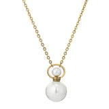 Pearl Perfume Bottle Pendant Necklace Aromatherapy Diffuser for Women
