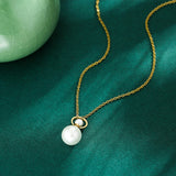 Pearl Perfume Bottle Pendant Necklace Aromatherapy Diffuser for Women