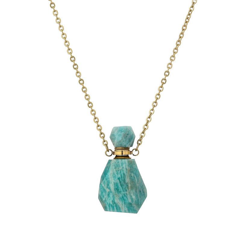 Pearl Perfume Bottle Pendant Necklace Aromatherapy Diffuser for Women