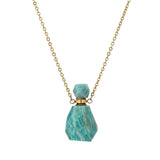 Pearl Perfume Bottle Pendant Necklace Aromatherapy Diffuser for Women