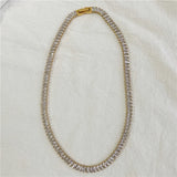Hand Polished Green Clear Red Band Choker Necklace