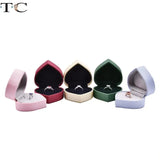 High-End Peach Heart Jewelry Proposal Ring Box