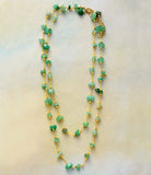 Aventurine Lariat Necklace Women Beaded Layers Teengirl OL Jewelry