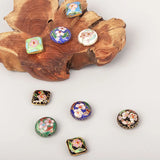 Small Enamel Flower Loose Beaded DIY Cloisonne Jewelry Findings