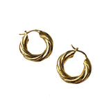 Stylish 18k Hoop Earrings for Women Stainless Steel Jewelry