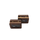 Luxury Wood Double Ring Box for Engagement and Wedding Rings