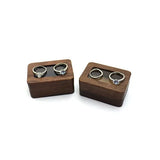 Luxury Wood Double Ring Box for Engagement and Wedding Rings