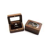 Luxury Wood Double Ring Box for Engagement and Wedding Rings