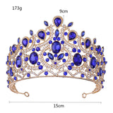 Vintage Baroque Style Crystal Tiara Crown for Bride Wedding Party